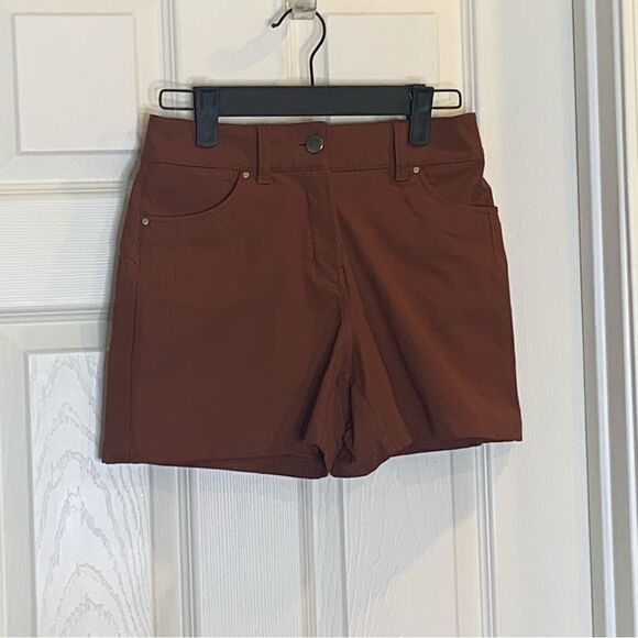 Lululemon City Sleek 5 Pocket High-Rise Short 4"  Dark Terracotta Size 24 - Picture 3 of 8